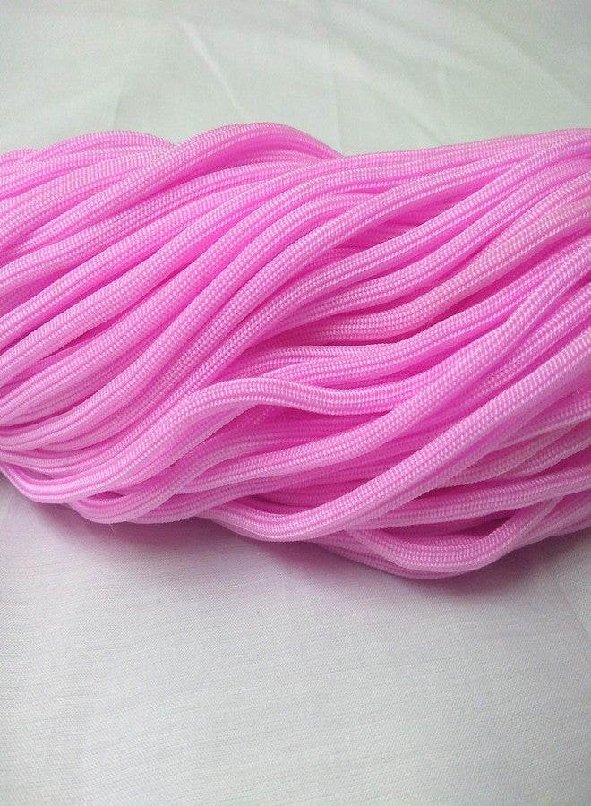 DK Craft Touch Nylon Knot Macrame Beading Braided Thread 60 m Cord Rope, 4 mm (Rainbow Colours, Pink) - Image 1